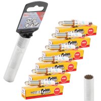 6x NGK Zündkerzen + Zündkerzen-Einsatz 14 mm,...