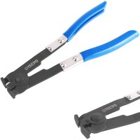 TECPO Druckluft-Montagewerkzeug + Klemmazange + 8x Achsmanschetten Schellen