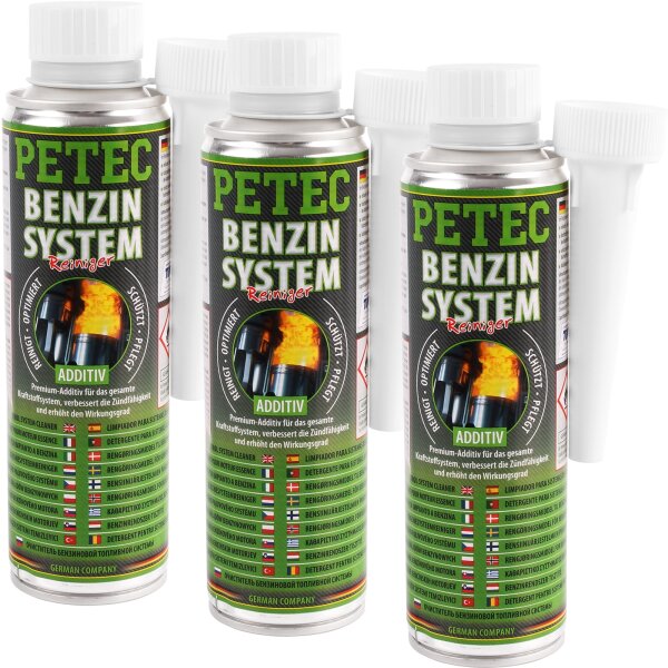3x PETEC Benzin-Additiv, 300 ml