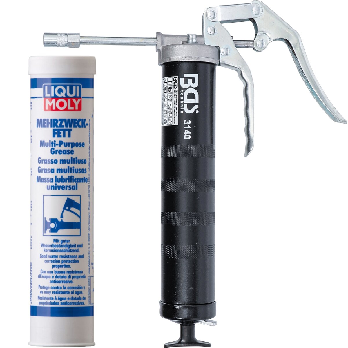 Pressol System Fettpresse + 500 G Renolit LX2 Mehrzweckfett – Top-Kombi