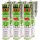 6x PETEC K&D Karosserie Klebe- und Dichtmasse grau, 310 ml
