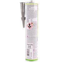 BGS Druckluft-Kartuschenpresse + PETEC K&D Karosserie Klebe- und Dichtmasse grau, 2x 310 ml