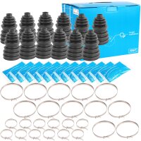 TECPO Druckluft-Montagewerkzeug für Achsmanschetten 20-150 mm + SKF Universal Manschetten-Kit, 12-tlg.