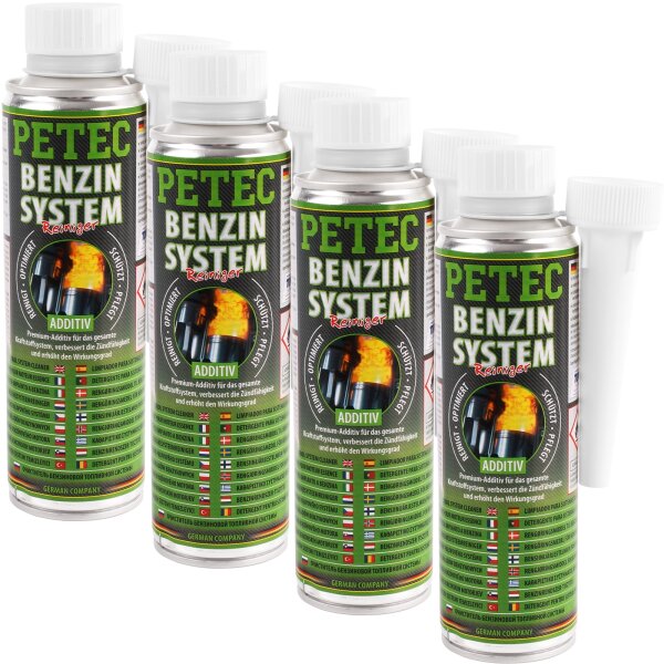 4x PETEC Benzin-Additiv, 300 ml