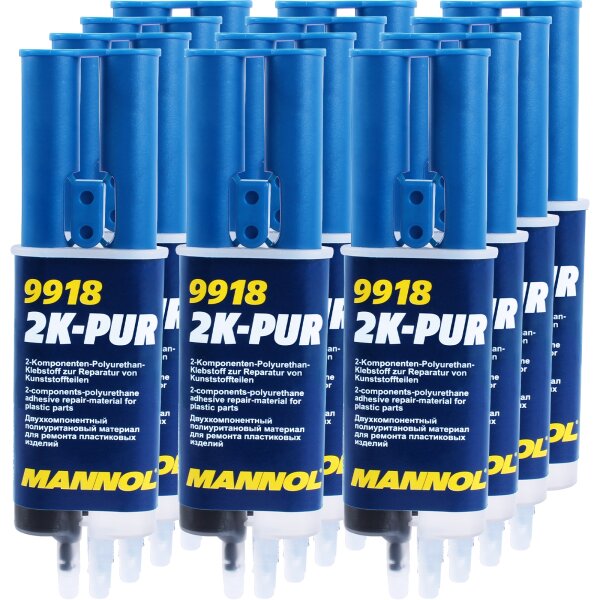 12x MANNOL 2K-PUR, 2-Komponenten-Kleber, 30g