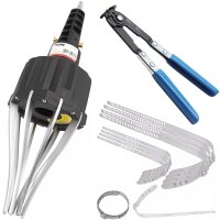 TECPO Druckluft-Montagewerkzeug + Klemmazange + 12x...