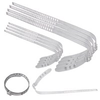 TECPO Druckluft-Montagewerkzeug + Klemmazange + 12x Achsmanschetten Schellen