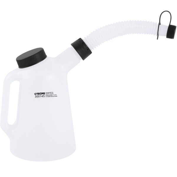 TECPO Ölkanne mit flexiblem Ausgussstutzen und Deckel 1L
