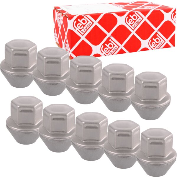 10x FEBI BILSTEIN Radmutter für Stahl- und Leichtmetallfelge