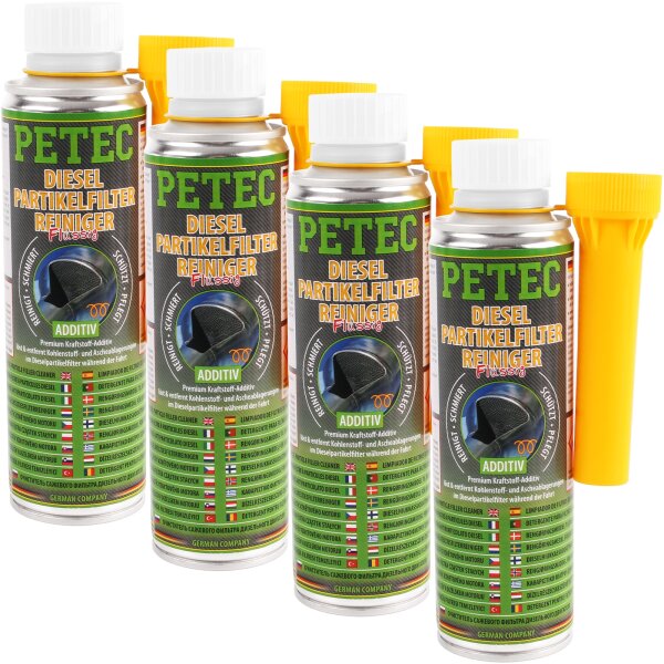 4x PETEC DPF-Reiniger, 300 ml