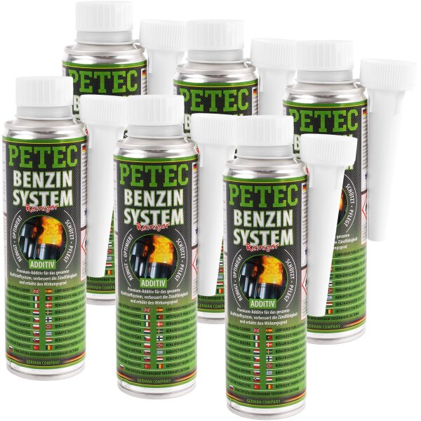 6x PETEC Benzin-Additiv, 300 ml