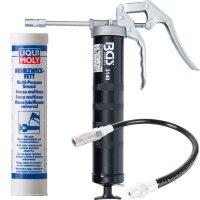 BGS Einhand-Fettpresse + Panzerschlauch + LIQUI MOLY...