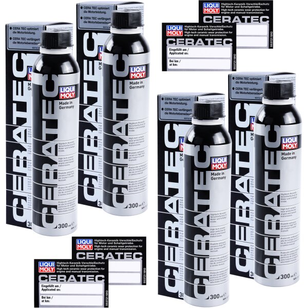 4x LIQUI MOLY CeraTec Öladditiv, 300 ml