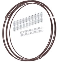Stahl Bremsleitung 10m, 4.75 - 3/16, 20x Schrauben, 10x...