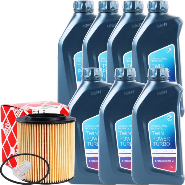 FEBI BILSTEIN Ölfilter + OE BMW 5W-30 Twin Power Turbo Longlife-04, 7L