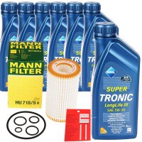 Mann Ölfilter + 7 Liter ARAL Super Tronic K...