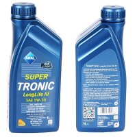 Mann Ölfilter + 7 Liter ARAL Super Tronic K...