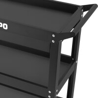 TECPO Werkzeugwagen Rollwagen mit 3 Etagen und einer Schublade