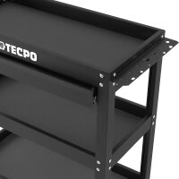 TECPO Werkzeugwagen Rollwagen mit 3 Etagen und einer Schublade