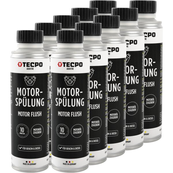 10x TECPO Motorspülung Motor Flush Motorreiniger, 300 ml