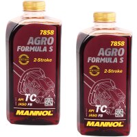 2x MANNOL 2-Takt Öl Agro Formula S, 1L
