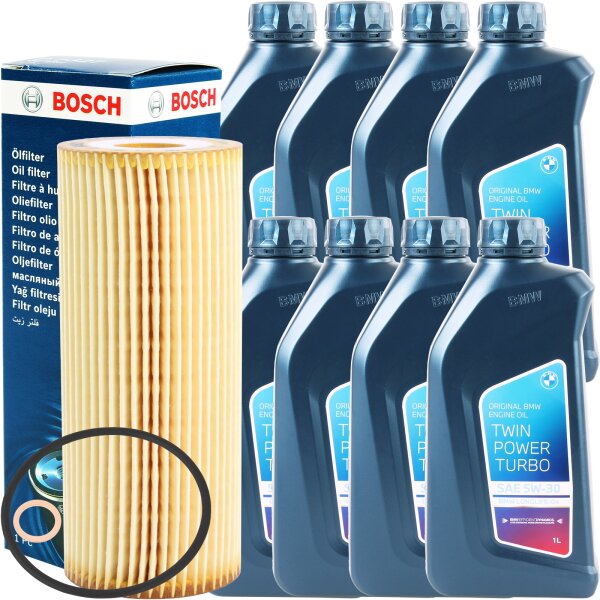 Bosch Oelfiltereinsatz 1457429252 + 8 Liter Original BMW 5W-30 Twin Power Turbo Longlife-04