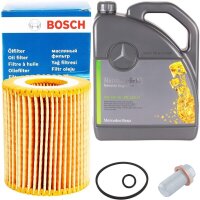 BOSCH Ölfilter + 5W-30 Mercedes Benz Motoröl, 5...