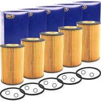 5x SCT GERMANY Ölfilter für VAG