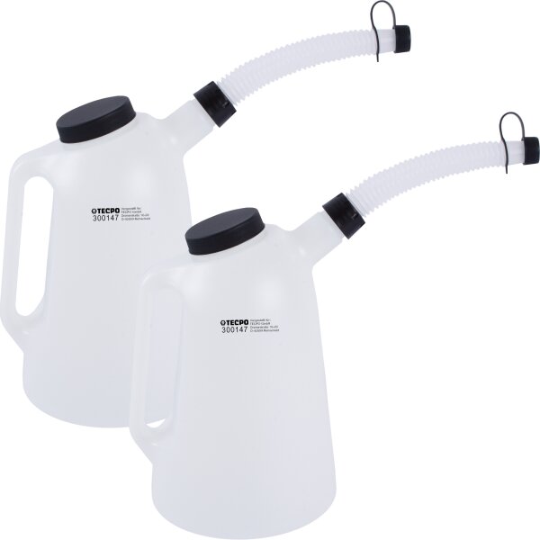 2x TECPO Ölkanne mit flexiblem Ausgussstutzen und Deckel 3L