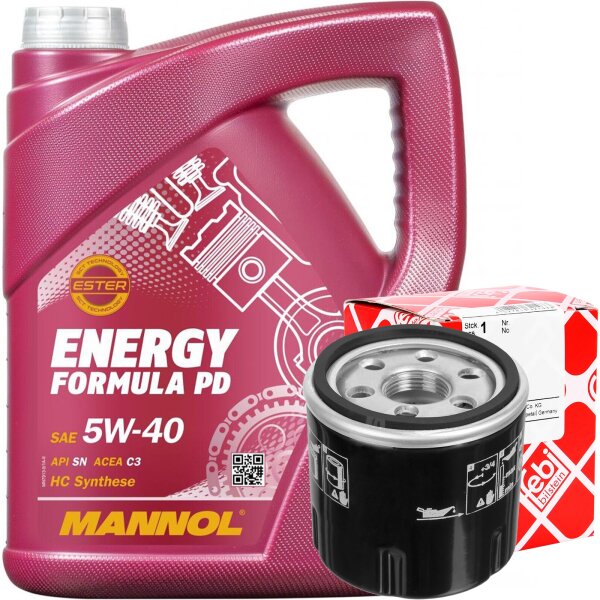 FEBI BILSTEIN Ölfilter + MANNOL 5W-40 Energy Formula PD, 5L