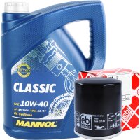 FEBI BILSTEIN Ölfilter + MANNOL Classic 10W-40, 5 Liter