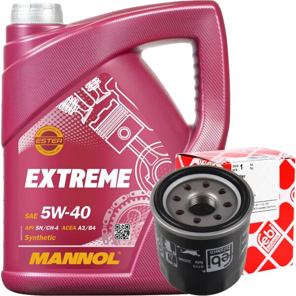 FEBI BILSTEIN Ölfilter + MANNOL Extreme 5W-40, 5 Liter