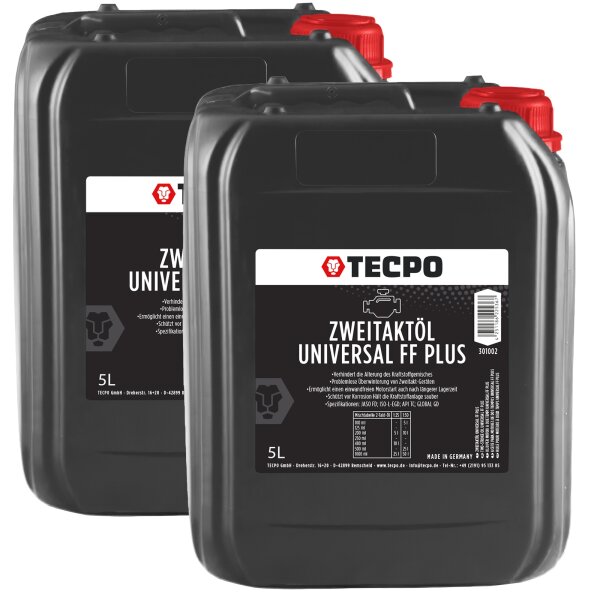 TECPO Zweitaktöl FF Plus teilsynthetisches Universal 2-Takt-Öl, 10L