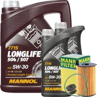 MANN-FILTER Ölfilter + Schraube + MANNOL 504 / 507...
