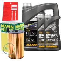 MANN-FILTER Ölfilter + MANNOL 504 / 507 5W-30, 7 L +...