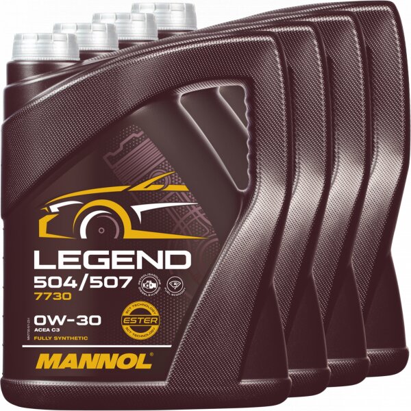 4x MANNOL Legend 504/507 0W-30, 5 Liter