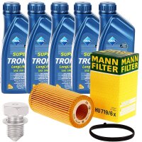 Mann Ölfilter, Schraube + 5L ARAL Super Tronic K...