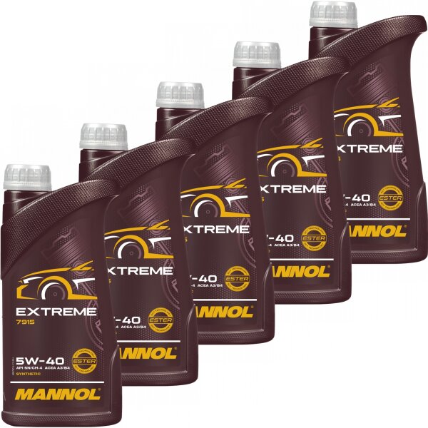 5x MANNOL Extreme 5W-40 API SN/CH-4, 1L