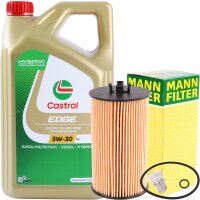 MANN-FILTER Ölfilter + CASTROL EDGE TITANIUM FST...