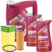MANN-FILTER Ölfilter + MANNOL Energy Combi LL 5W-3, 7L
