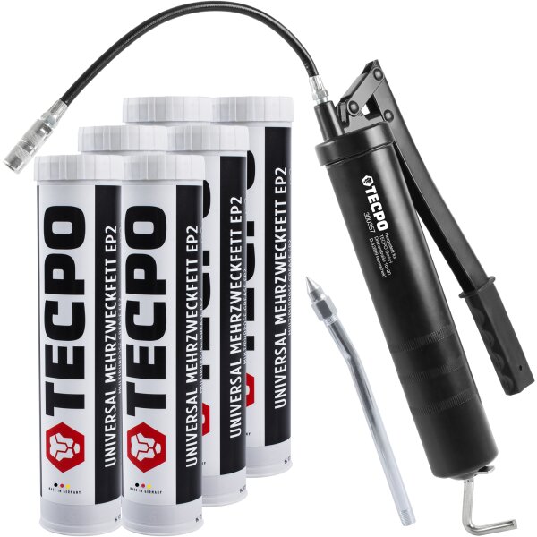 6x 400g TECPO Universal Mehrzweckfett EP2 + Handhebel Fettpresse