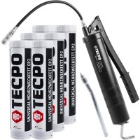 6x 400g TECPO Universal Mehrzweckfett EP2 + Handhebel Fettpresse