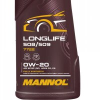 8x MANNOL Longlife 508/509 0W-20, 1L