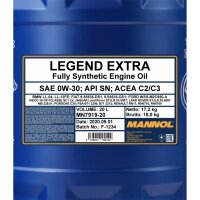 2x MANNOL Legend Extra 0W-30, 20L
