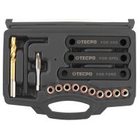 TECPO Bremsgewinde Reparatur-Satz M9x1.25 Bremssattel Werkzeug Set + 10 Ersatzgewinde
