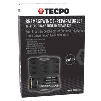 TECPO Bremsgewinde Reparatur-Satz M9x1.25 Bremssattel Werkzeug Set + 10 Ersatzgewinde
