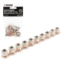 TECPO Bremsgewinde Reparatur-Satz M9x1.25 Bremssattel Werkzeug Set + 10 Ersatzgewinde