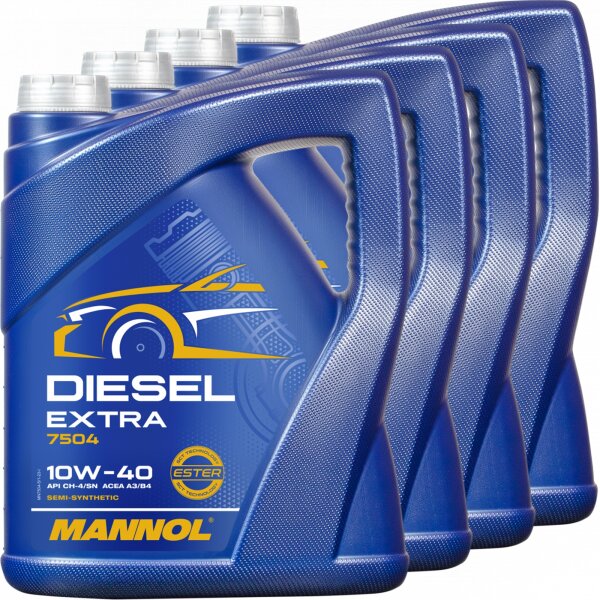 4x MANNOL Diesel Extra 10W-40, 5L
