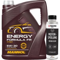 MANNOL 5W-30 Energy Formula FR, 5L + Motorspülung Motor Flush Motorreiniger 300 ml