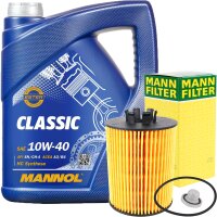 MANN-FILTER Ölfilter + MANNOL Classic 10W-40, 5 Liter